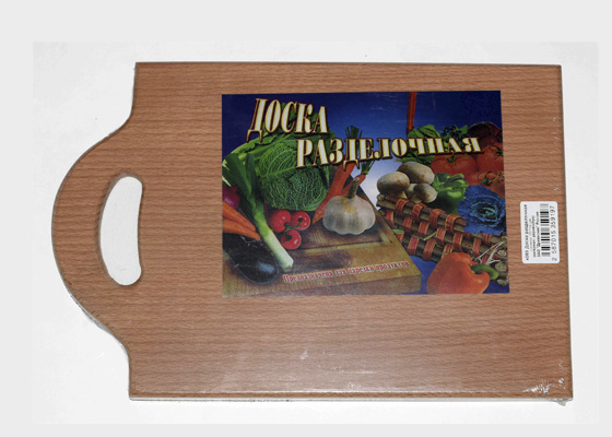 Д Доска разделочная (цельная) 250х340 (бук) к089