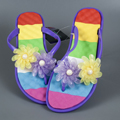 Кт WM002С-36,37,38,39 Тапки пляжные фиолетовые с цветком, размер 36, 37, 38, 39, т.м.