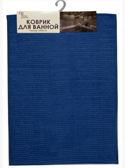 GM001-BL Коврик для ванной 40*60см, голубой